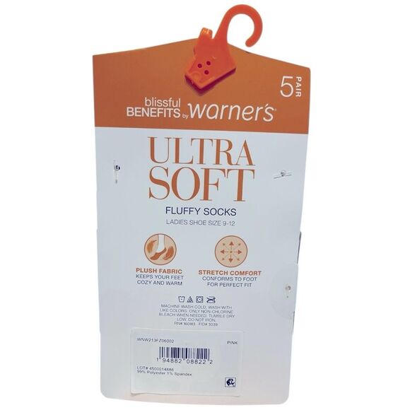 Warner’s Women’s Blissful Benefits Ultra Soft Fluffy Socks 5 Pairs - Picture 5 of 5
